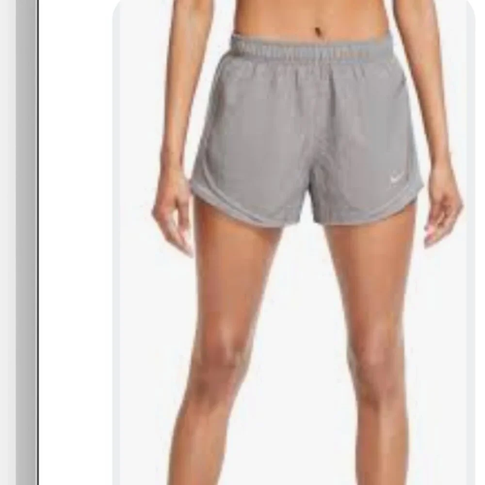 NIKE | Women's Tempo Running Shorts with Built in Brief | GRAY | MEDIUM